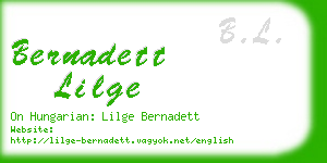 bernadett lilge business card